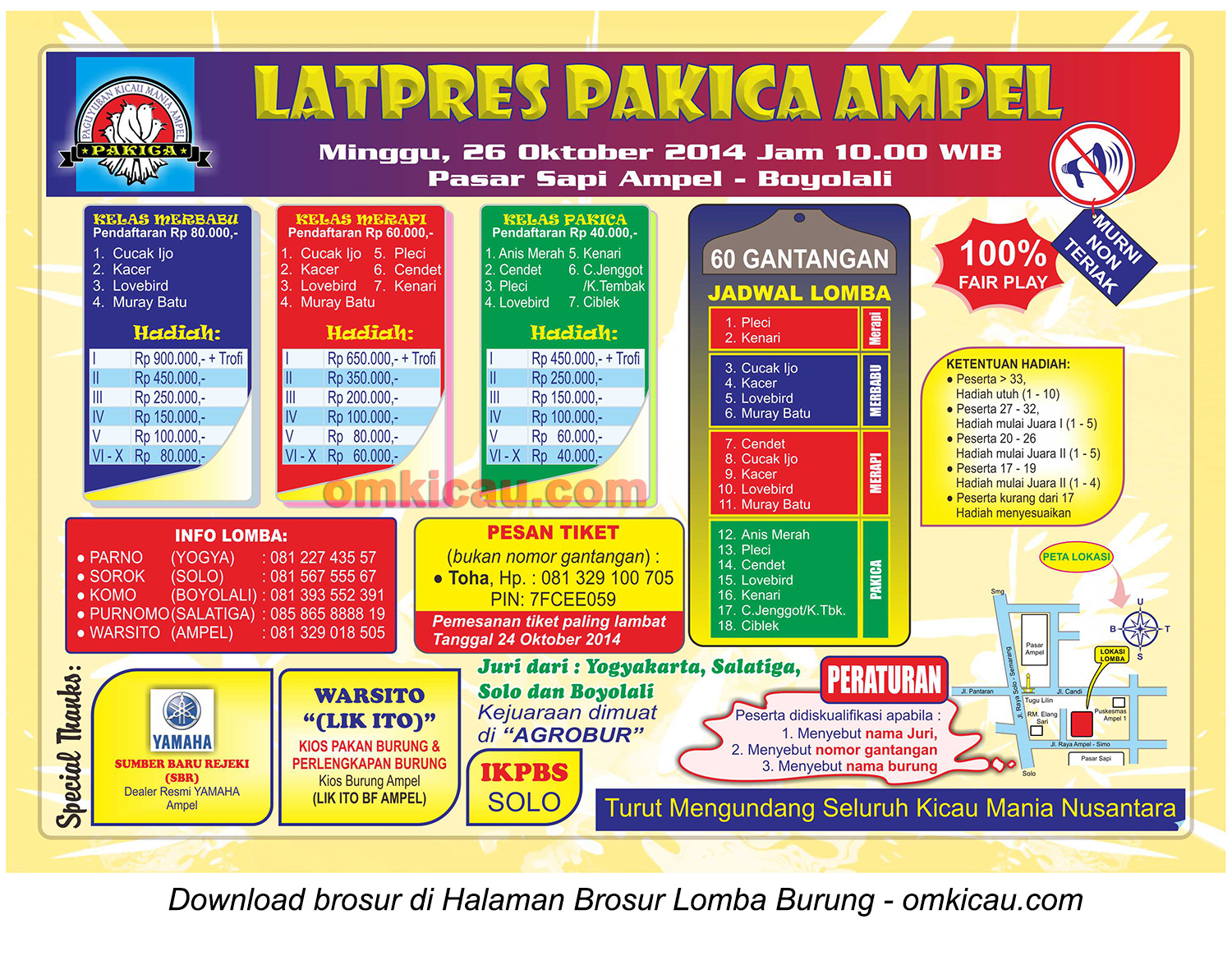 Brosur Latpres Pakica Ampel, Boyolali, 26 Oktober 2014