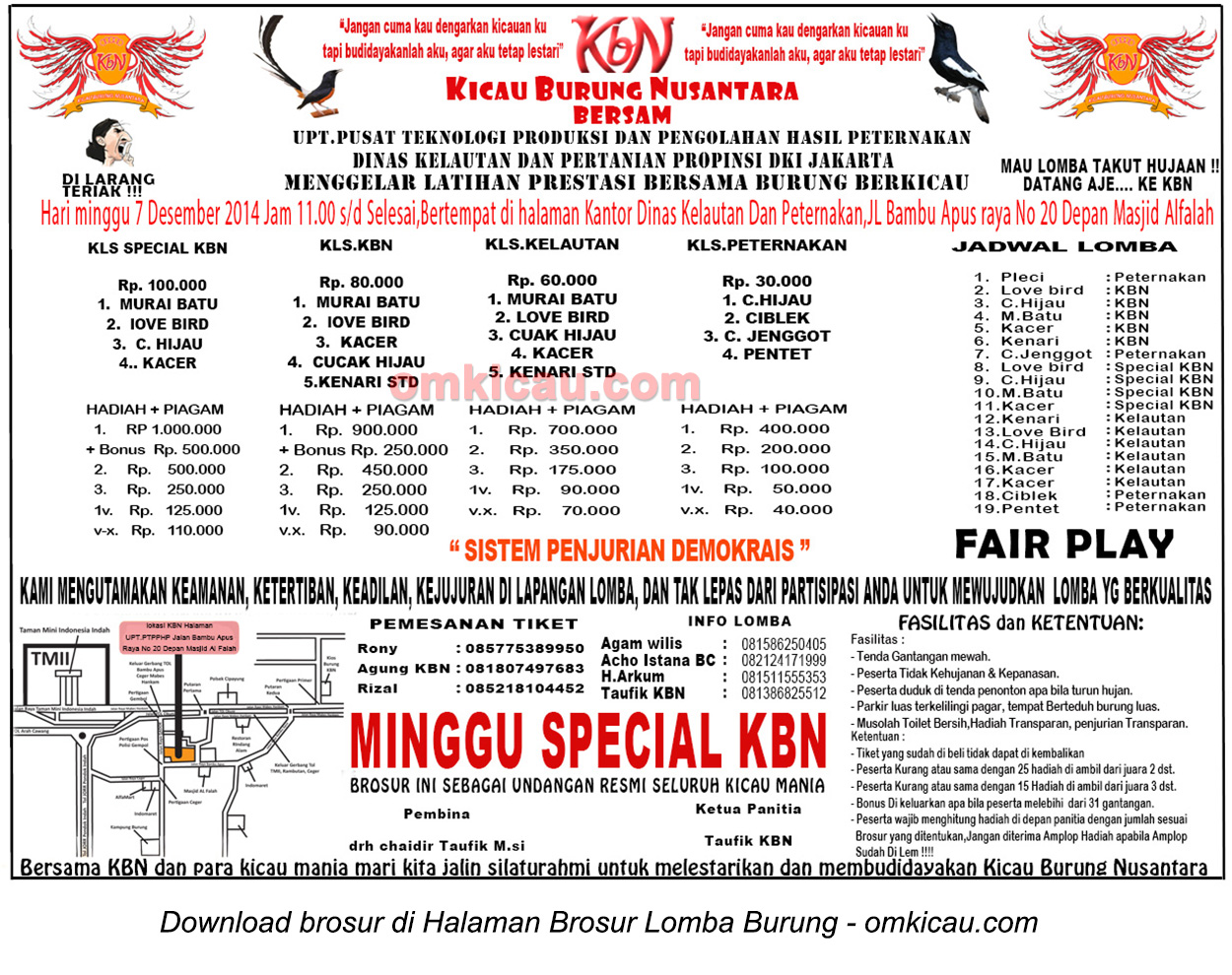 Brosur Latpres Minggu Special KBN, Jakarta, 7 Desember 2014