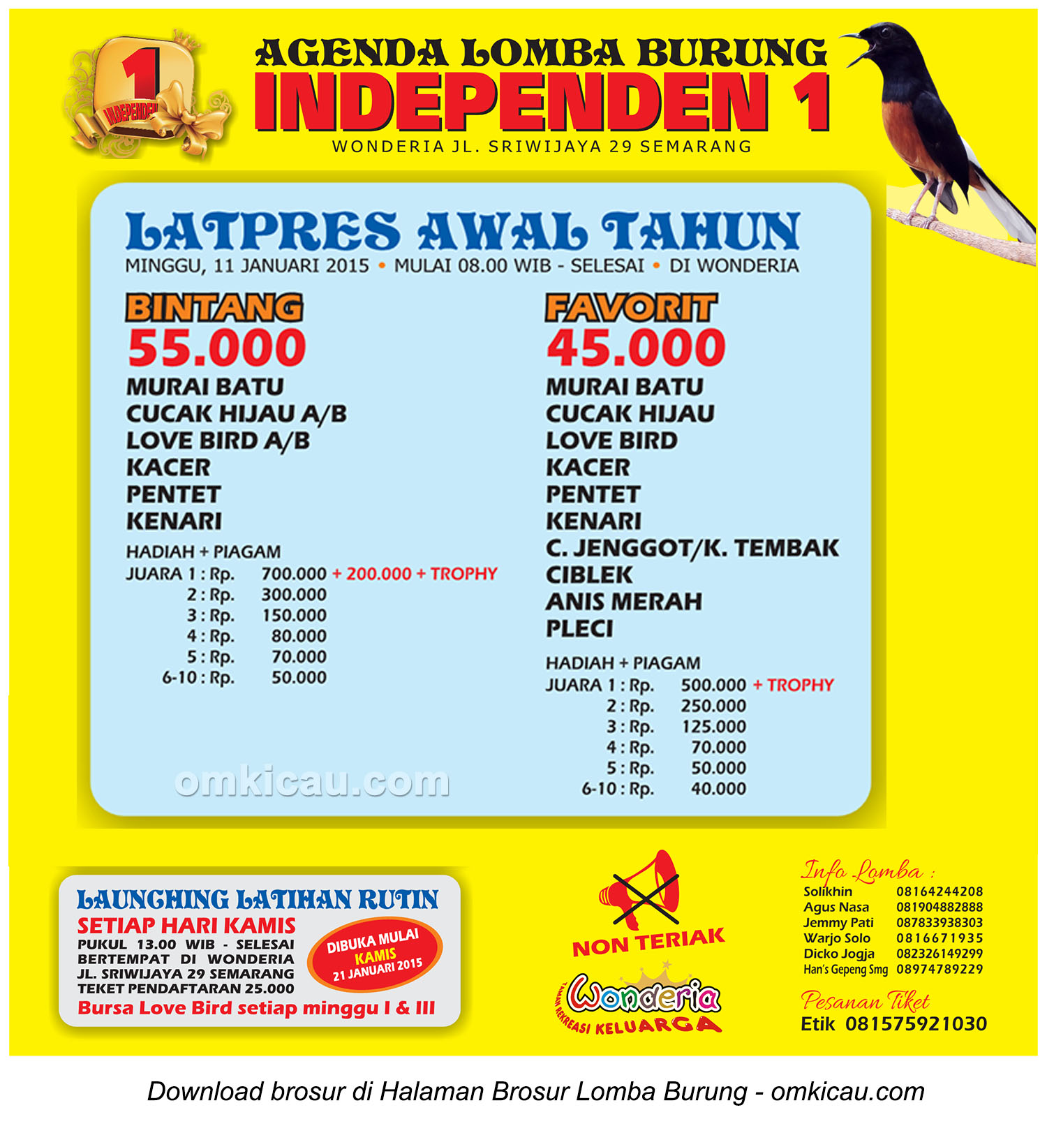 Brosur Latpres Awal Tahun Independen 1, Semarang, 11 Januari 2015