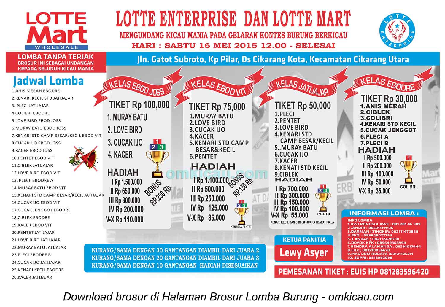 Brosur Latpres Lotte Enterprise, Cikarang, 16 Mei 2015