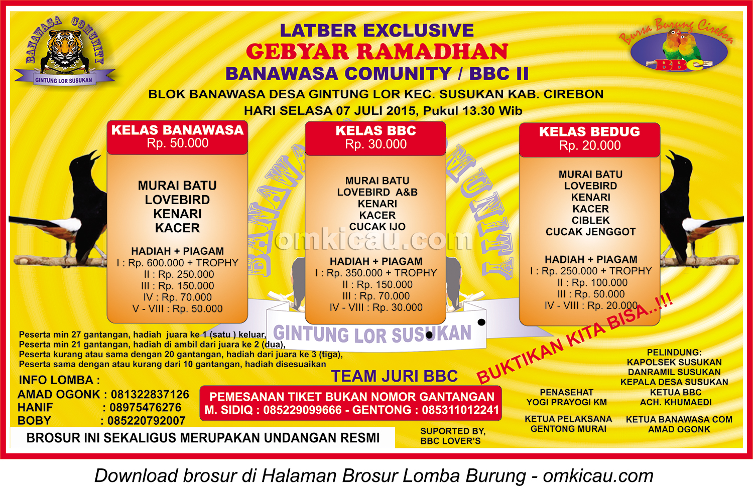 Brosur Latber Exclusive Gebyara Ramadan Banawasa Community - BBC II, Cirebon, 7 Juli 2015