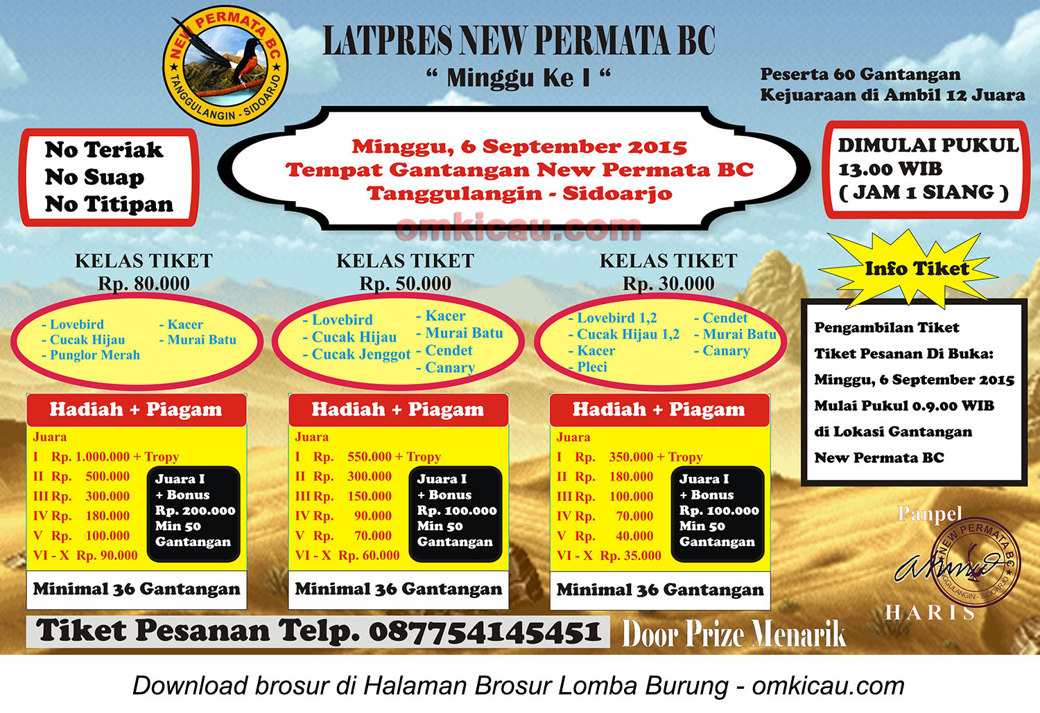Brosur Latpres New Permata BC Minggu I, Sidoarjo, 6 September 2015