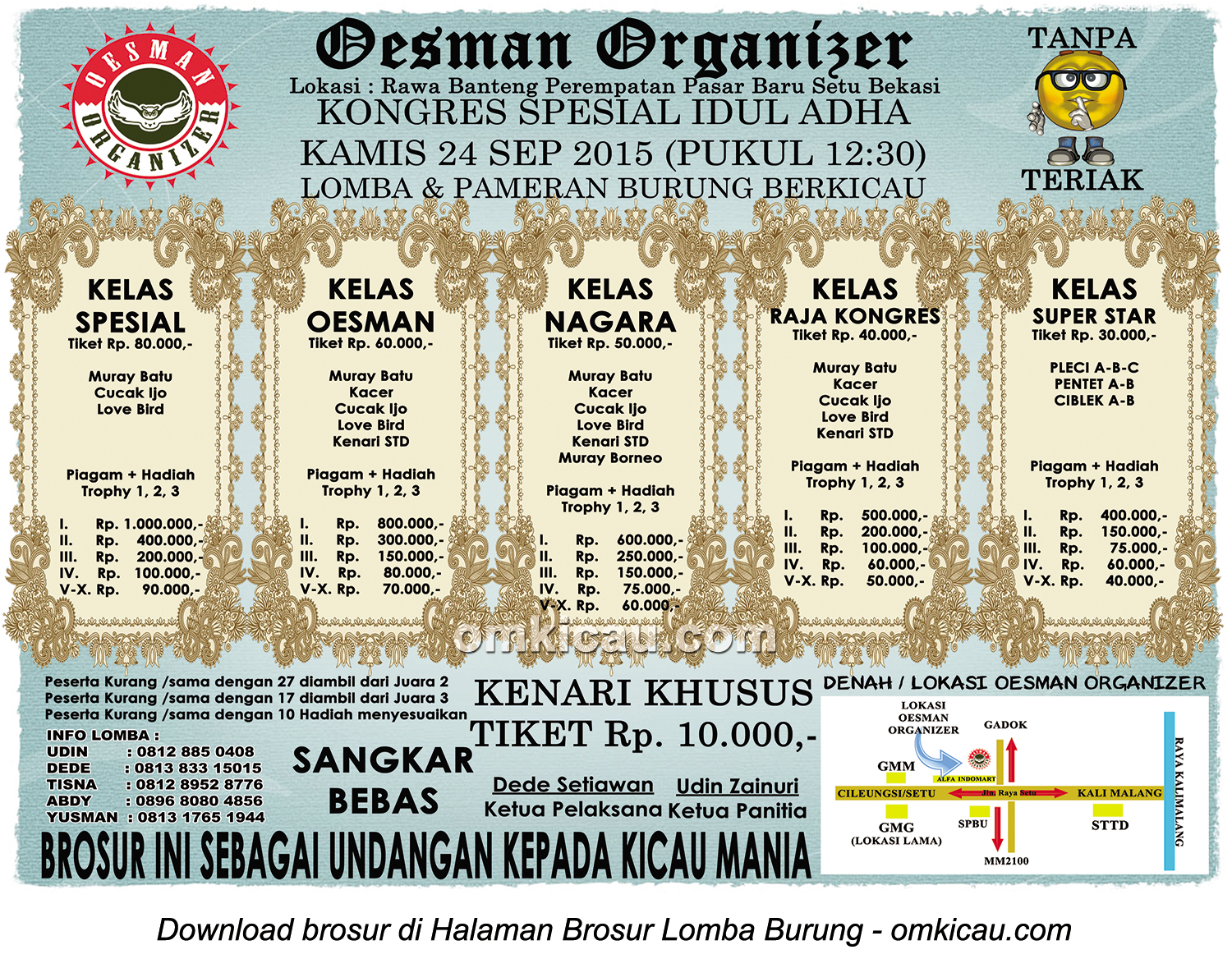 Brosur Latber Spesial Idul Adha Oesman Organizer, Bekasi, 24 September 2015
