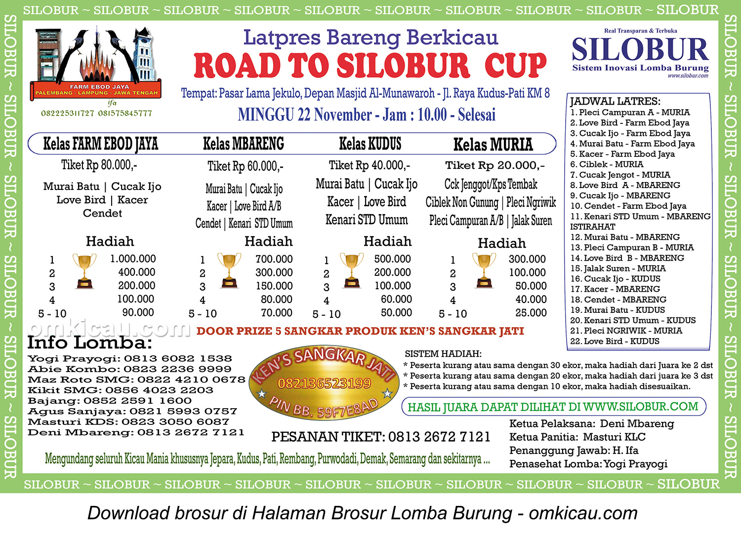 Brosur Latpres Bareng Road to Silobur Cup, Kudus, Minggu 22 November 2015