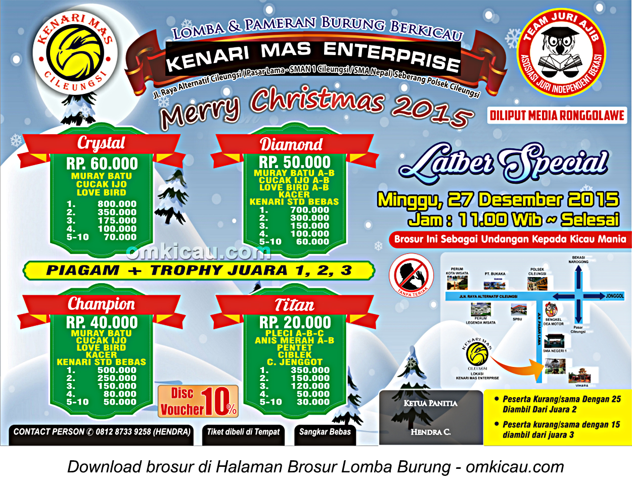 Brosur Latber Spesial Merry Christmas - Kenari Mas Enterprise, Bogor, 27 Desember 2015