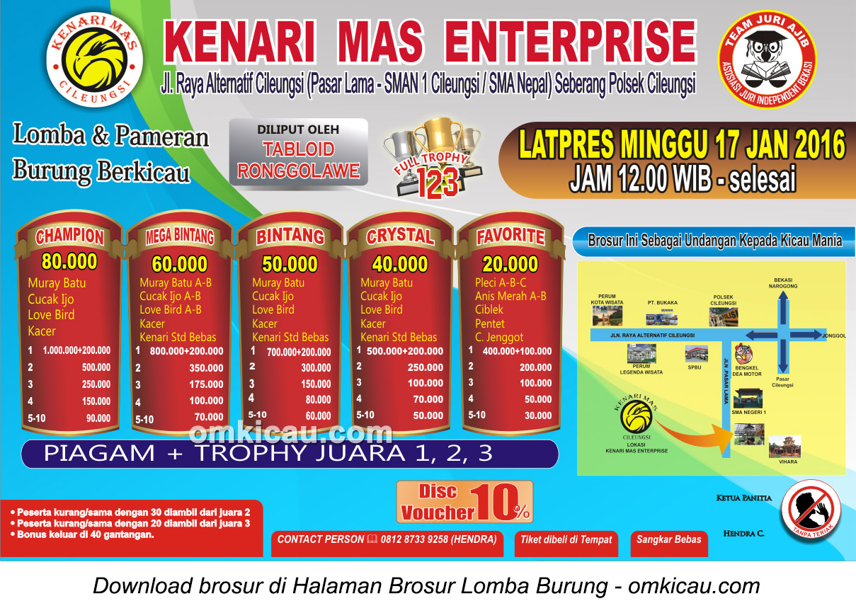 Brosur Latpres Kenari Mas Enterprise, Bogor, 17 Januari 2016