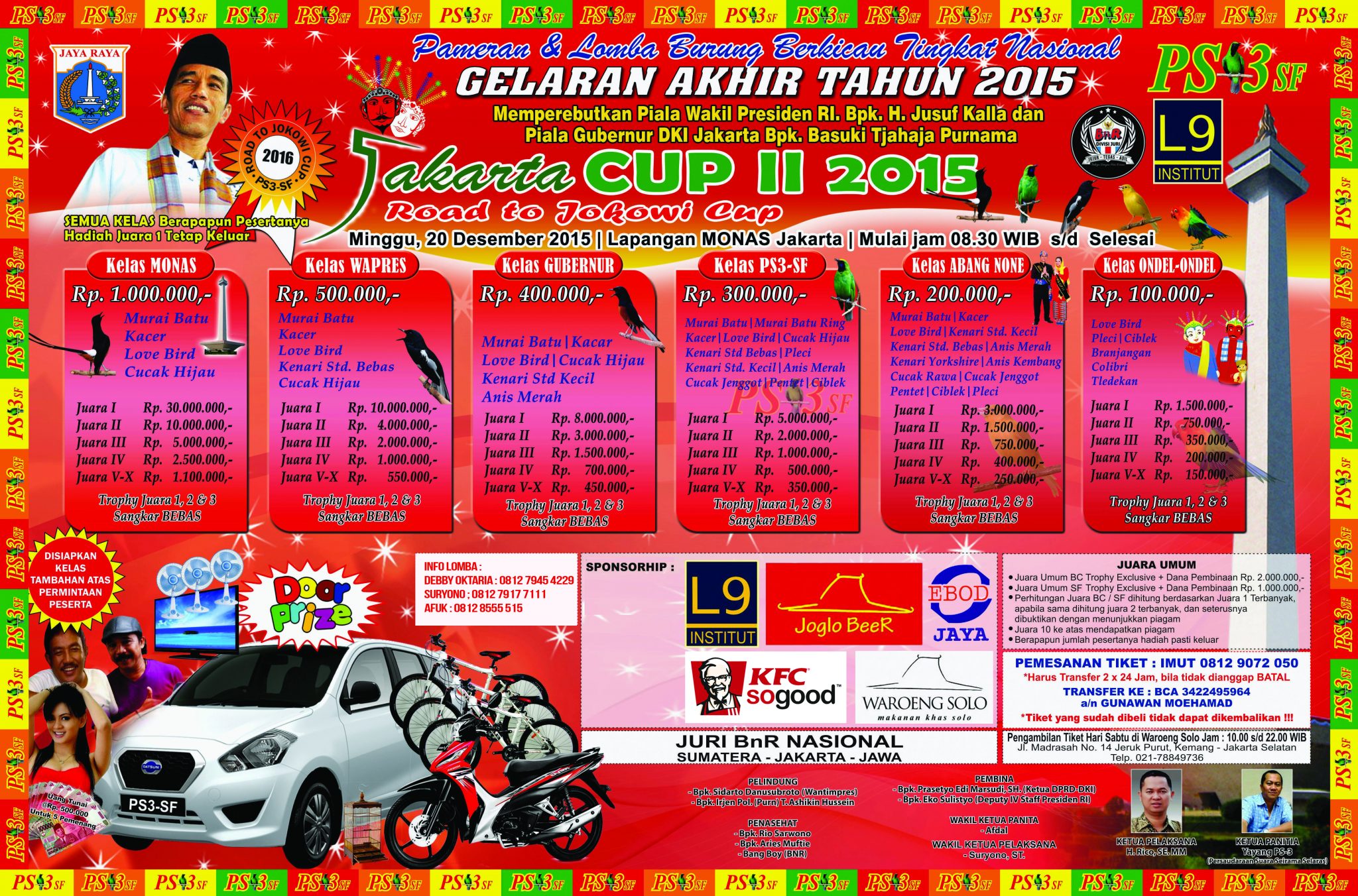 LOMBA BURUNG JAKARTA CUP II 2015 - 20 DESEMBER 2015