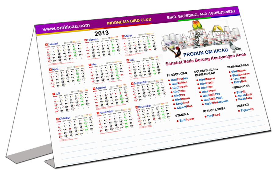 Download Kalender Om Kicau 2013 - Edisi Murai Batu | OM KICAU