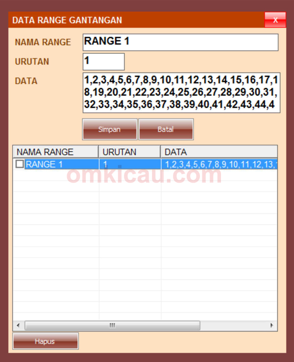 Data Range 1
