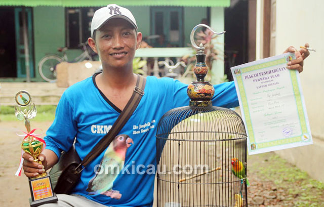 Eko Jangkrik dan lovebird Dewa Dewi