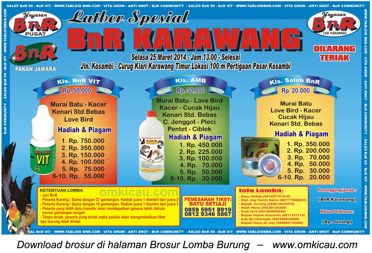 Brosur Latber Spesial BnR Karawang, 25 Maret 2014