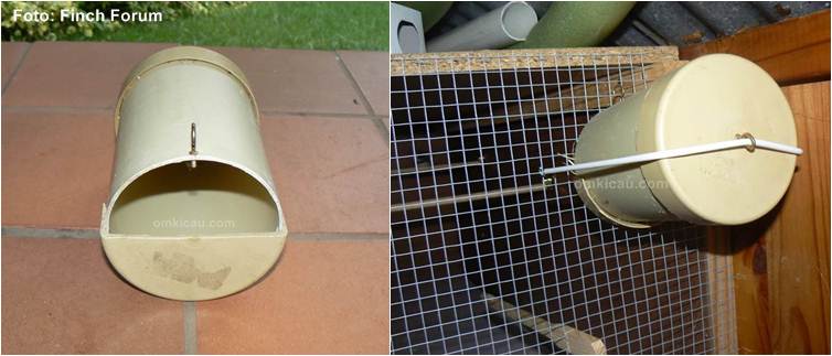 Membuat tempat sarang burung dari pipa PVC, batang palem 