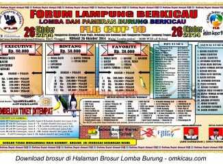 Brosur Lomba Burung Berkicau FLB Cup 10, Lampung Tengah, 26 Oktober 2014
