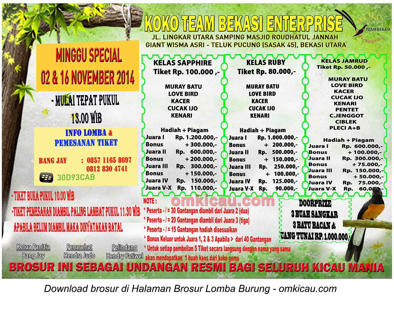 Brosur Minggu Spesial Koko Team Bekasi, 2 & 16 November 2014