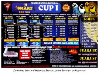 Brosur Lomba Burung Berkicau Smart BC Cup I, Kota Tanjungbalai, 8 Maret 2015
