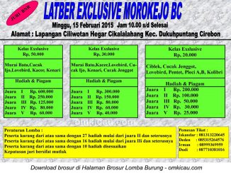 Brosur Latber Exclusive Morokejo BC, Cirebon, 15 Februari 2015