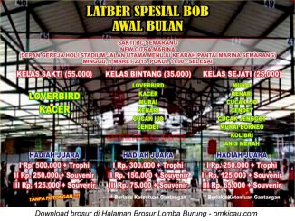 Brosur Latber Spesial BOB Sakti BC, Semarang, 1 Maret 2015