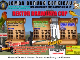 Brosur Lomba Burung Rektor Brawijaya Cup, Malang, 8 Maret 2015