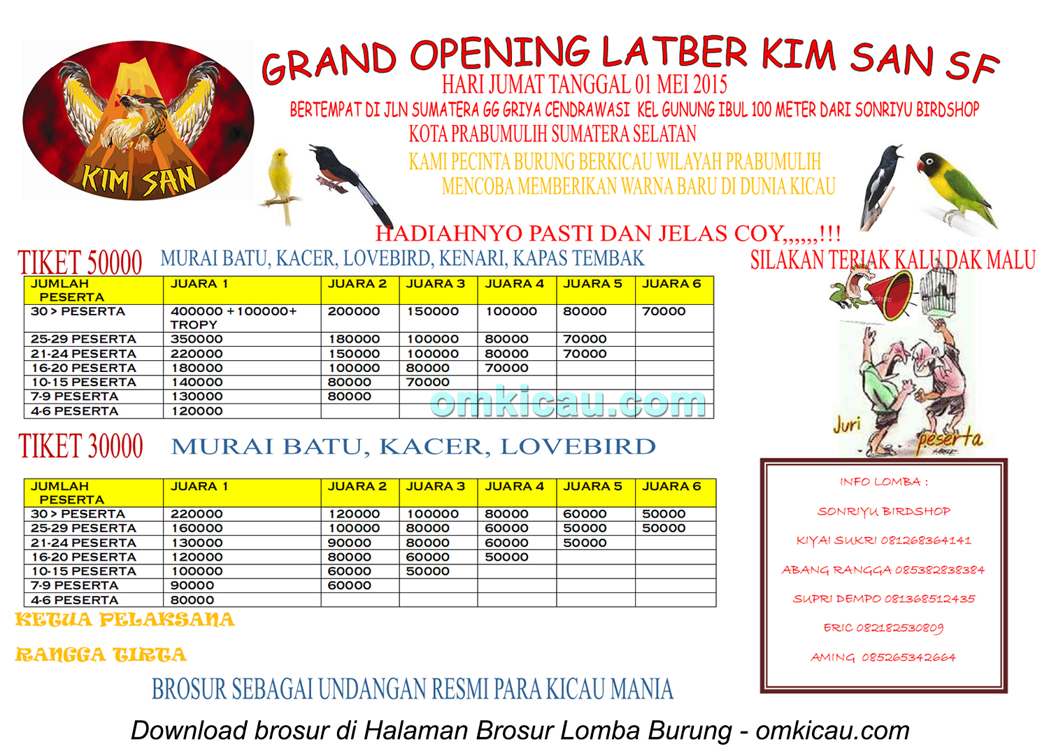 Brosur Grand Opening Latber Kim San SF, Prabumulih, 1 Mei 2015