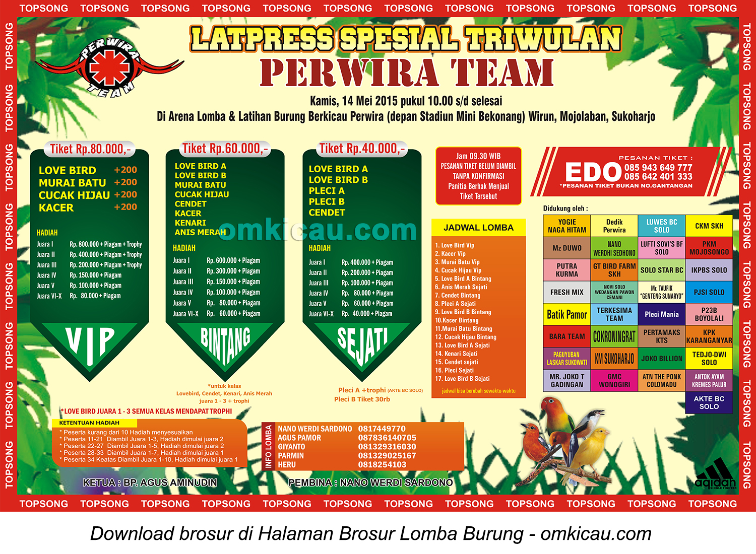 Brosur Latpres Spesial Triwulan Perwira Team, Sukoharjo, 14 Mei 2015