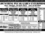 Brosur Launching Pecak Gabus Enterprise Tangerang, 26 April 2015