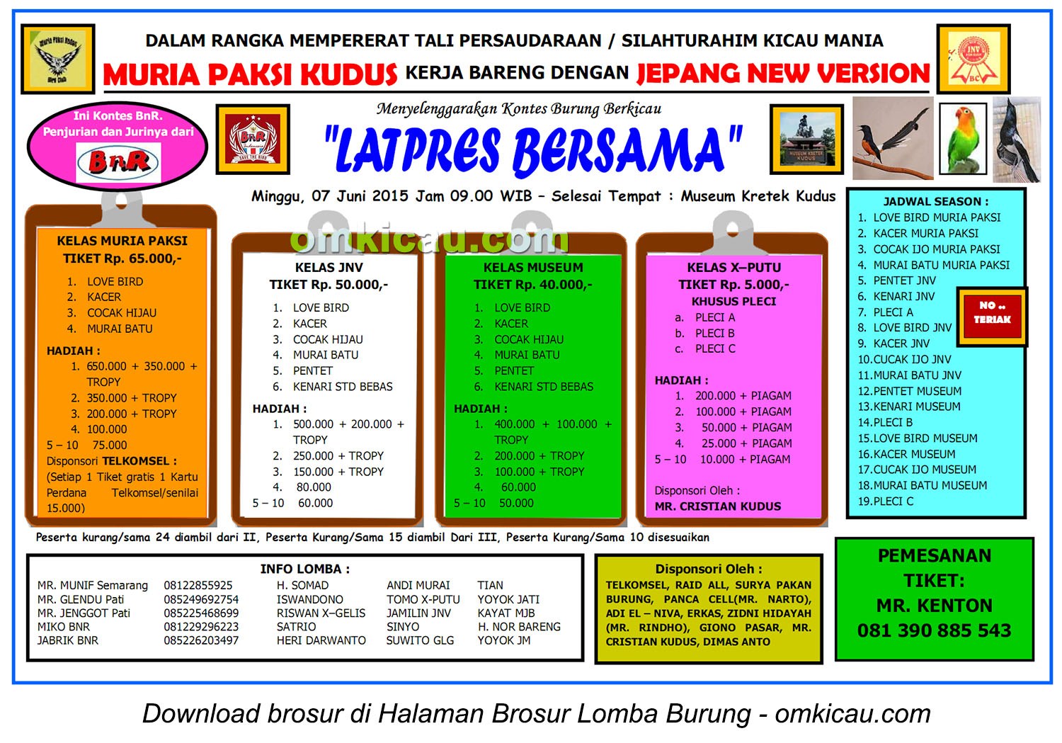 Brosur Latber Bersama Muria Paksi Kudus dan JNV, Kudus, 7 Juni 2015