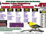 Brosur Lomba Burung Berkicau Pandawa Ocehan Rangkasbitung, Lebak, 14 Juni 2015