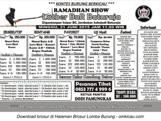 Brosur Latber BnR Baturaja Ramadhan Show, Baturaja, 21 Juni 2015