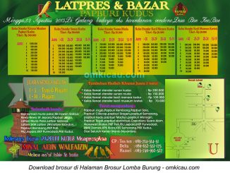 Brosur Latpres dan Bazar Papburi Kudus, 2 Agustus 2015