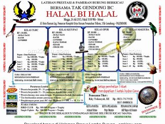 Brosur Latpres Halal Bihalal Tak Gendong BC, Palembang, 26 Juli 2015