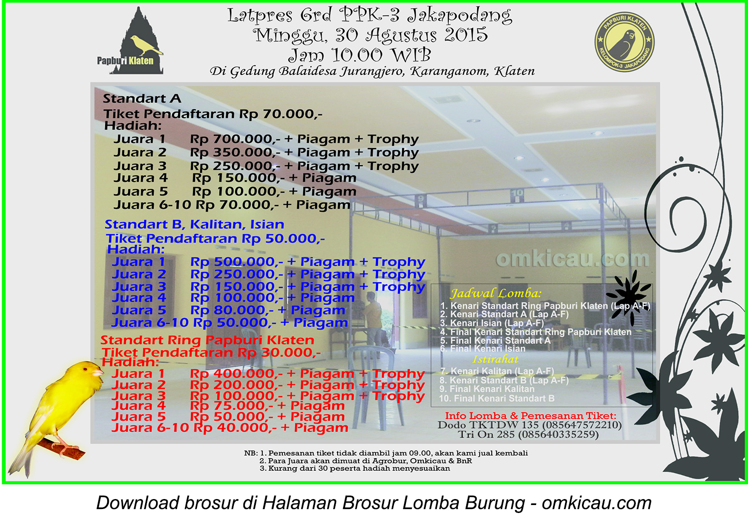 Brosur Latpres PPK-3 Jakapodang Papburi Klaten, 30 Agustus 2015