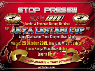 Brosur Stop Press Jaya Lestari Cup, Jakarta, 25 Oktober 2015