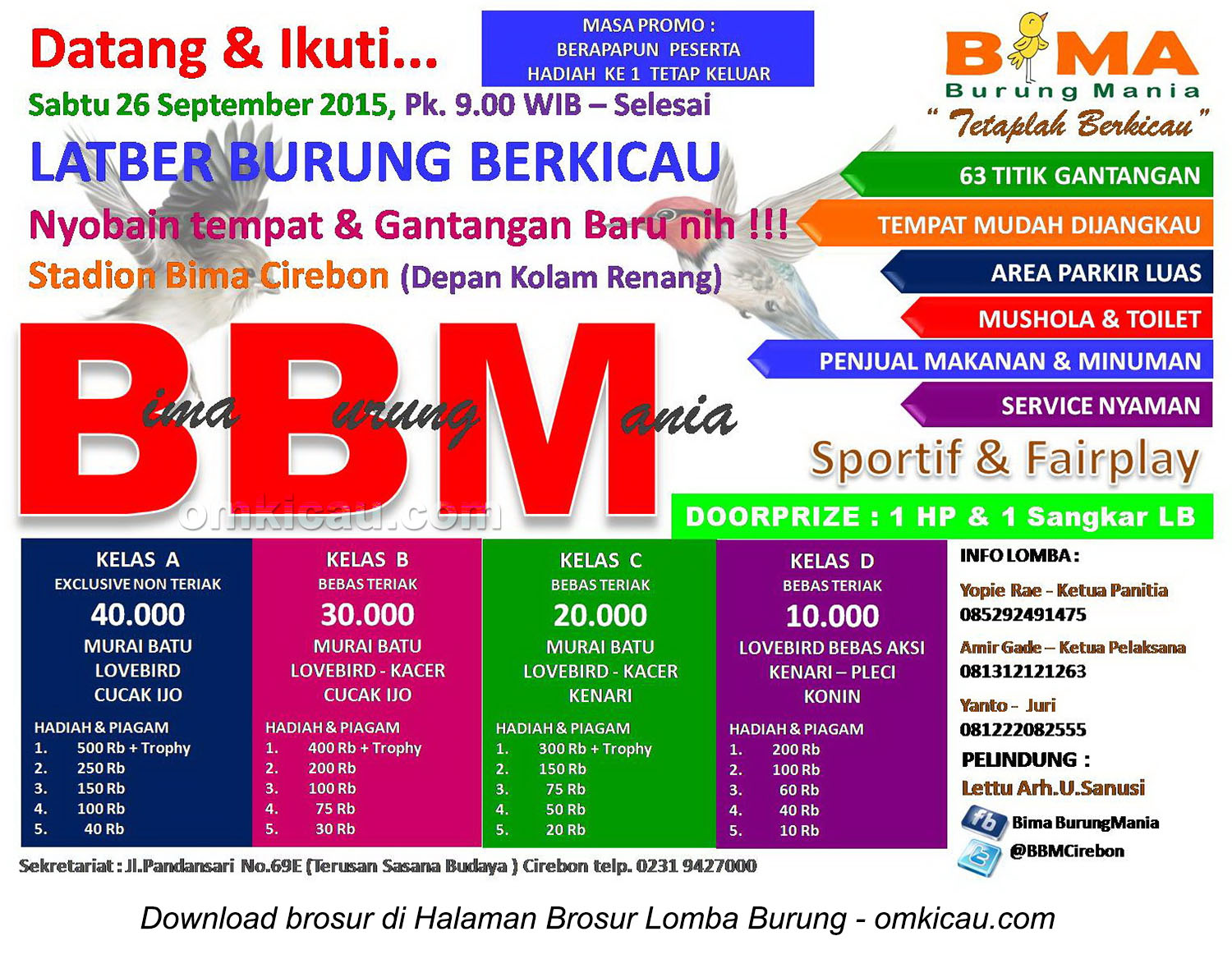 Brosur Latber Burung Berkicau BBM Cirebon, 26 September 2015