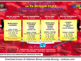 Brosur Latber Exclusive 10Th Husain CUp I Banawasa Community, Cirebon, 29 September 2015