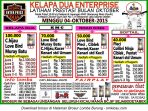 Brosur Latpres Burung Berkicau Kelapa Dua Enterprise, Jakarta Selatan, 4 Oktober 2015