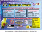 Brosur Lomba Burung Kenari di Jiwaku - Papburi Madiun, 1 November 2015