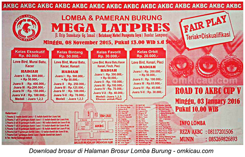 Brosur Mega Latpres AKBC Bandarlampung, 8 November 2015