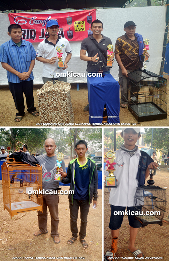 Para juara kelas kapas tembak Oriq Jaya Cup