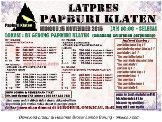 Brosur Latpres Papburi Klaten, 15 November 2015