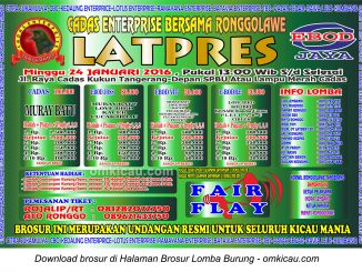 Brosur Latpres Cadas Enterprise Bersama Ronggolawe, Tangerang, 24 Januari 2016