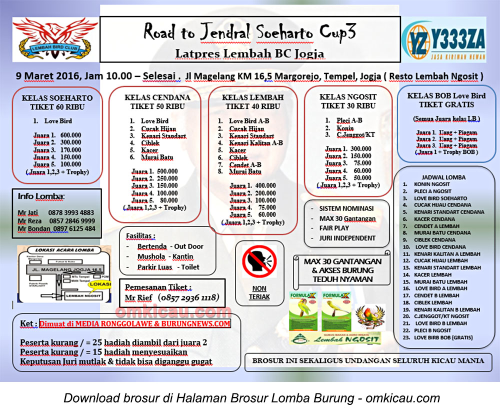 Brosur Latpres Lembah BC - Road to Suharto Cup 3, Jogja, 9 Maret 2016
