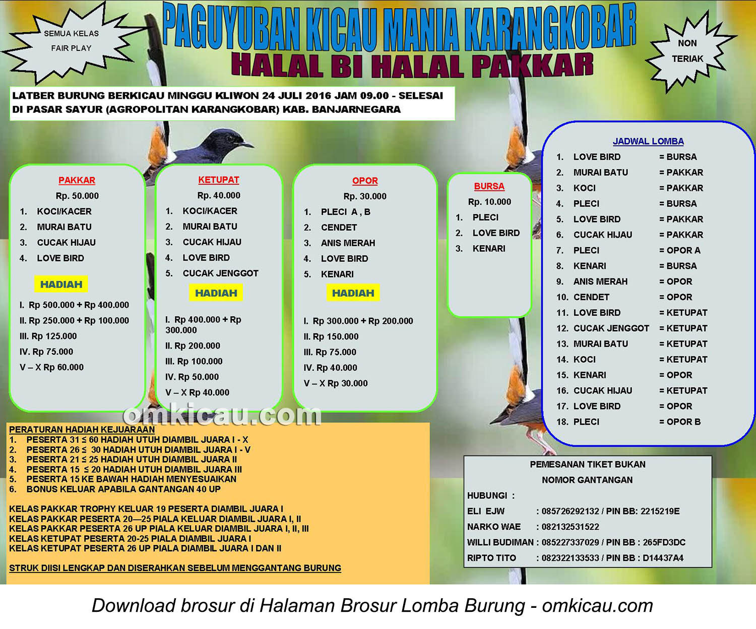 Brosur Latber Halal Bi Halal Pakkar, Banjarnegara, 24 Juli 2016