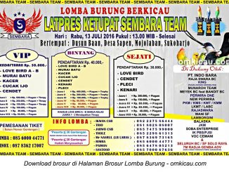 Brosur Latpres Ketupat Sembara Team, Sukoharjo, 13 Juli 2016