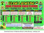 Brosur Lomba Burung Berkicau Grand Launching Zona Pondok Ungu Permai, Bekasi, 3 Desember 2016