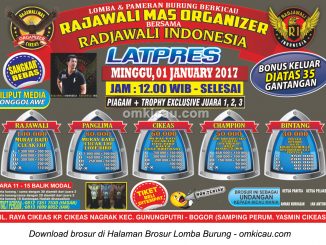 Brosur Latpres Rajawali Mas Organizer bersama Radjawali Indonesia, Bogor, 1 Januari 2017
