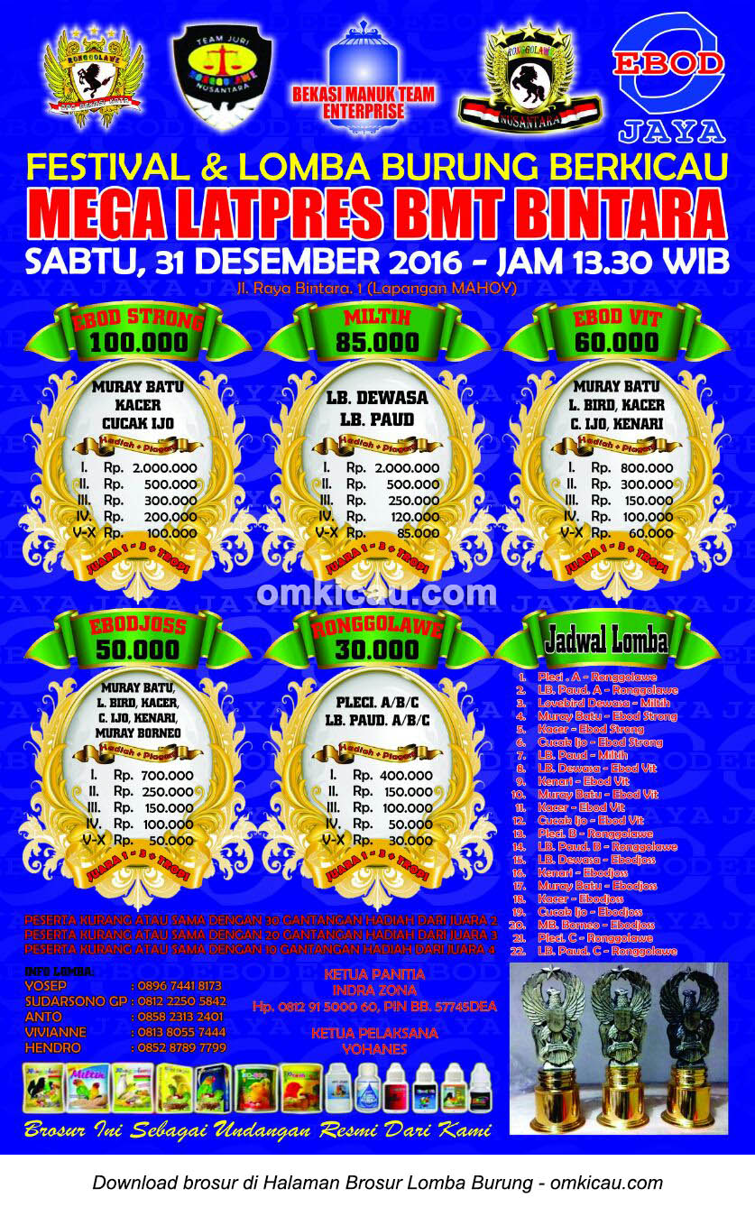 Brosur Mega Latpres BMT Bintara, Bekasi, 31 Desember 2016