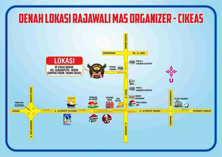 Denah lokasi Rajawali Mas Organizer Cikeas