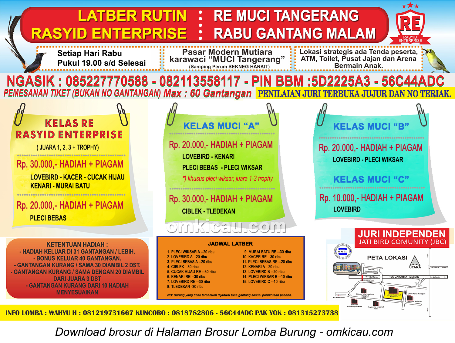Brosur Latber Rutin RE Muci Tangerang - Edisi Rabu Gantang Malam