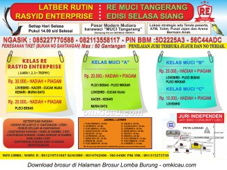 Brosur Latber Rutin RE Muci Tangerang - Edisi Selasa Siang