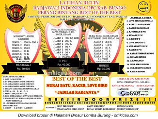 Brosur Latihan Rutin Radjawali Indonesia DPC Kabupaten Bungo, 25 Februari 2017
